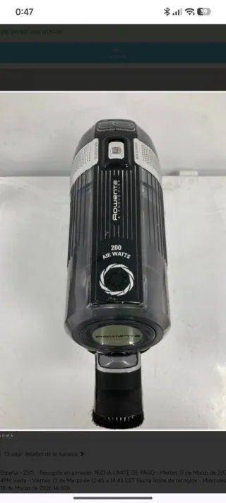 Aspirador Inalámbrico Rowenta