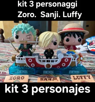 Kit 3 Funko Pop One Piece Kinder