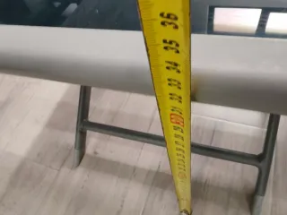 Mesa de jardín cristal y metal