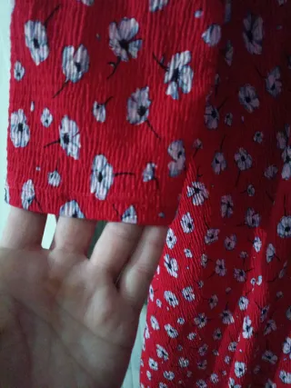 Vestido estampado floral rojo