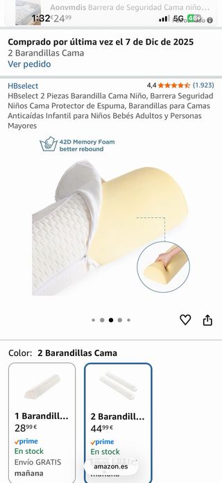 2 Barandillas Cama HBselect Niño