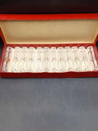 Set 12 Reposacubiertos Cristal Tallado