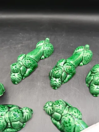 Set de Reposacubiertos de cerámica verde