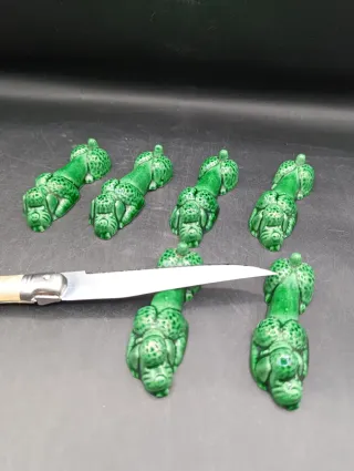 Set de Reposacubiertos de cerámica verde