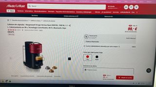 Cafetera Nespresso Vertuo Roja