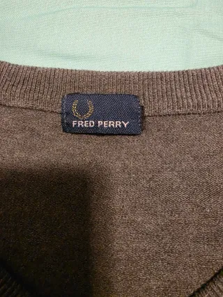 Jersey Fred Perry V-Neck Gris oscuro