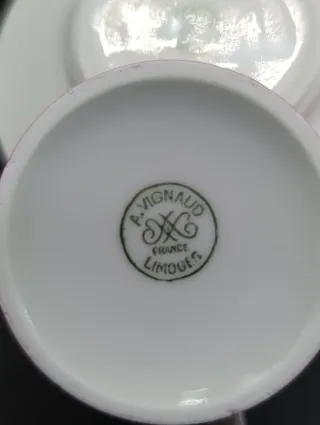 Juego café express porcelana Limoges