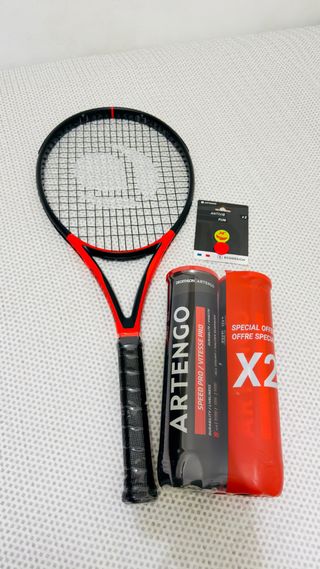 Raqueta de tenis Artengo Speed Pro + Pelotas