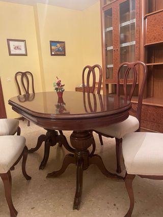 Mesa comedor extensible madera