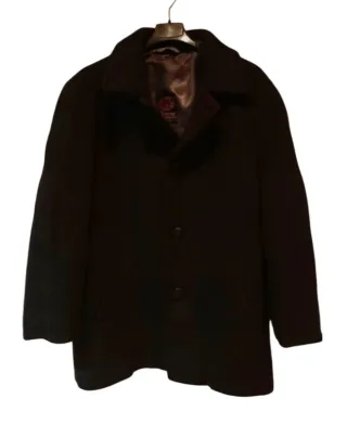 Abrigo Lana Pura Negro Talla 52