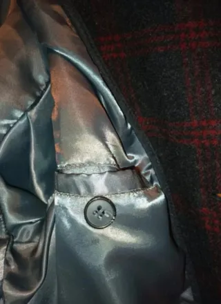 Abrigo Lana Pura Negro Talla 52