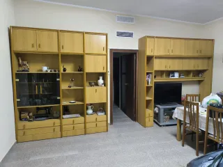 Mueble Comedor Madera y Cristal