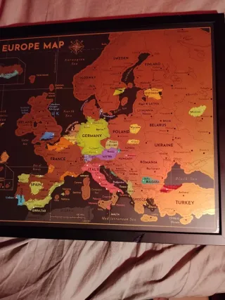 Mapa de Europa para rascar