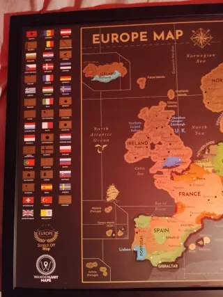 Mapa de Europa para rascar