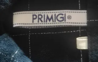 Abito a quadri blu con fili argento