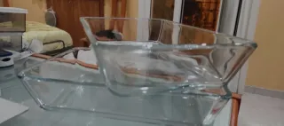 2 Bandejas Horno Cristal 26x17