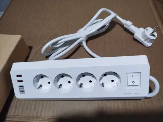 Regleta 220V con 4 enchufes y 2 USB Tipo C