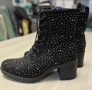 Stivaletti Lora Ferres neri con paillettes