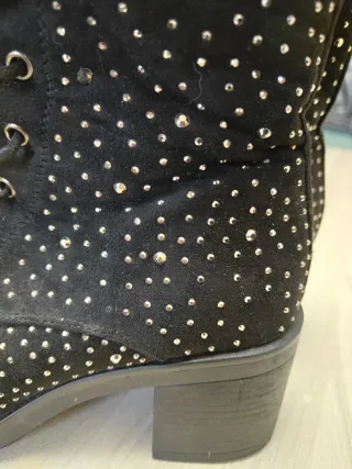 Stivaletti Lora Ferres neri con paillettes