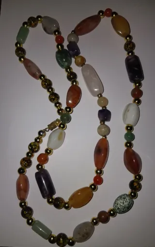 COLLAR PIEDRAS SEMIPRECIOSAS AÑOS 50