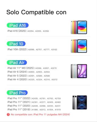 INATECK KB04122‑RGB Teclado iPad 11 10.9 Negro