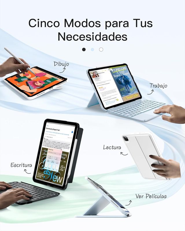 INATECK KB04122‑RGB Teclado iPad 11 10.9 Negro