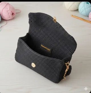 Borsa Cordino E Catena + Mini Wallet Handmade