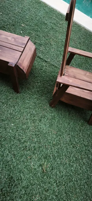 Tumbonas de madera para jardín