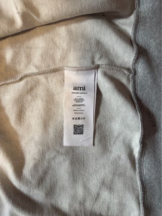 Sudadera AMI Paris cremallera gris Talla L