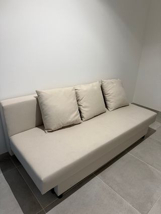 Sofá Cama Beige 3 Plazas