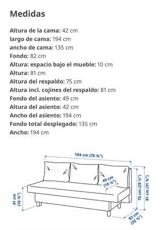 Sofá Cama Beige 3 Plazas