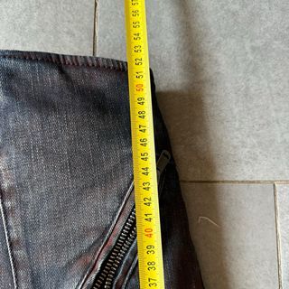 Giacca Biker Gas Jeans Denim Taglia S Vintage Y2K