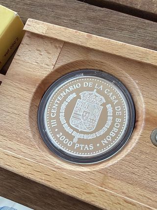 moneda plata 2000 pesetas Casa de Borbón 1997