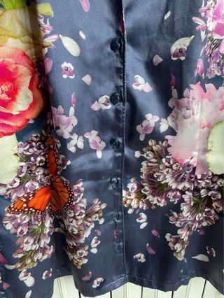 Camicia raso fantasia floreale NARA CAMICIE