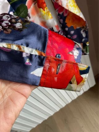 Camicia raso fantasia floreale NARA CAMICIE