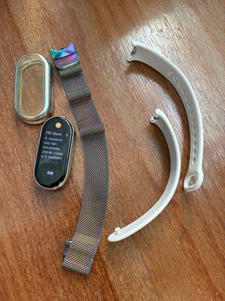 Xiaomi Mi Band 8 - Correa Metálica y Blanca