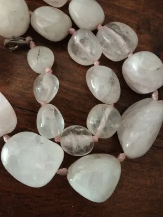Collana Quarzo Rosa Pietre Grandi