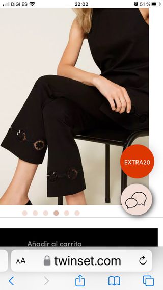 Pantalón negro Twinset Milano a estrenar