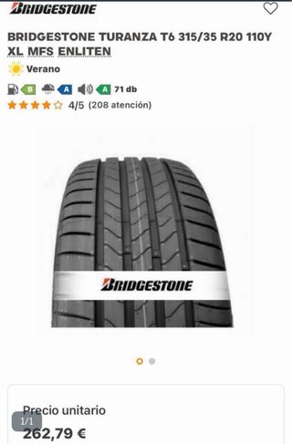 Bridgestone Turanza 315/35 R20 110Y XL