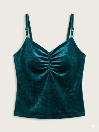 Top Terciopelo Verde Talla L