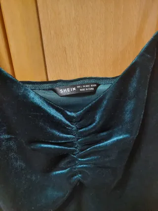 Top Terciopelo Verde Talla L