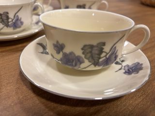 Juego de té porcelana Checoslovaquia floral