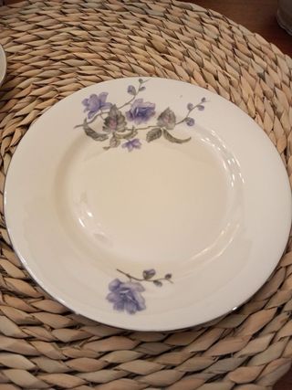 Juego de té porcelana Checoslovaquia floral