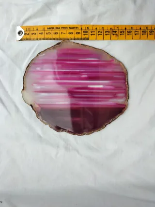 Fetta di agata rosa