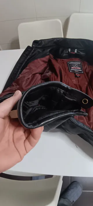 Cazadora de cuero Spyke para moto