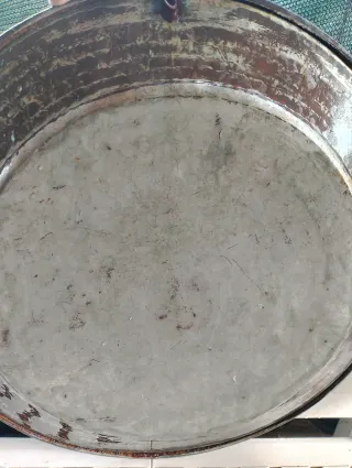 Grande piatto in rame antico 80x80 ritiro a mano