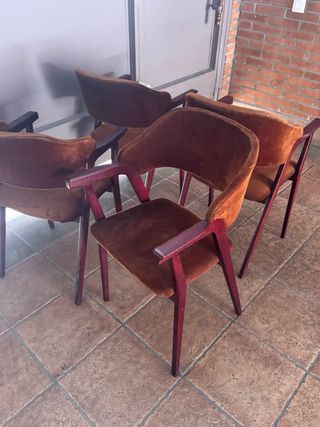 Sillas comedor clásicas retro - Marrón y madera