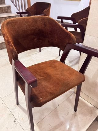 Sillas comedor clásicas retro - Marrón y madera