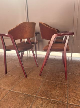 Sillas comedor clásicas retro - Marrón y madera