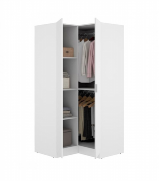 Armario Esquinero Con Puertas. Blanco